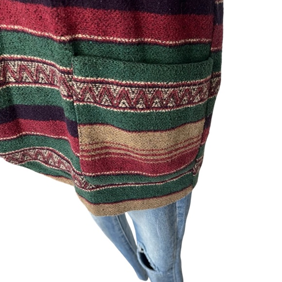 Vintage Southwestern stripe cotton blend blazer single breasted M - Picture 7 of 14